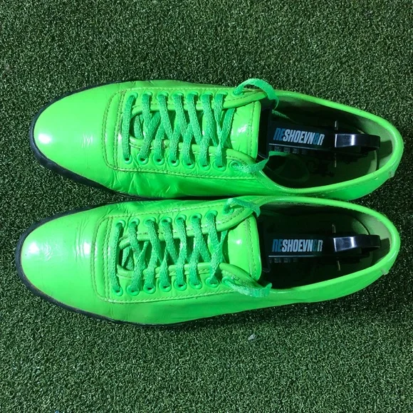 PF Flyers Bright Lime Green Leather Sneakers Women’s 8 - Picture 8 of 10